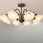 Lustre géométrique en verre à DEL 3/8 pour salle à manger