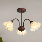 Lustre géométrique en verre à DEL 3/8 pour salle à manger