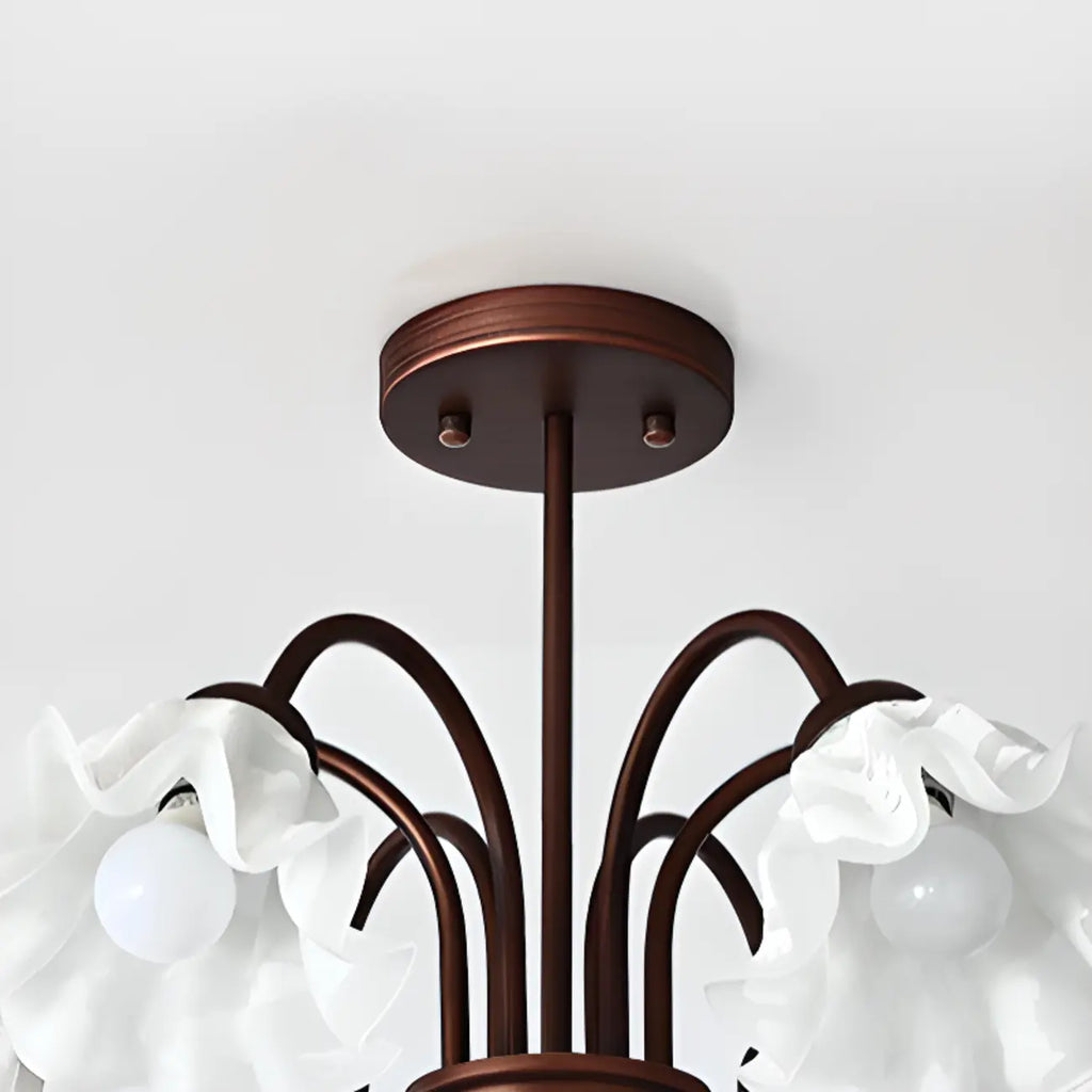 Lustre géométrique en verre à DEL 3/8 pour salle à manger