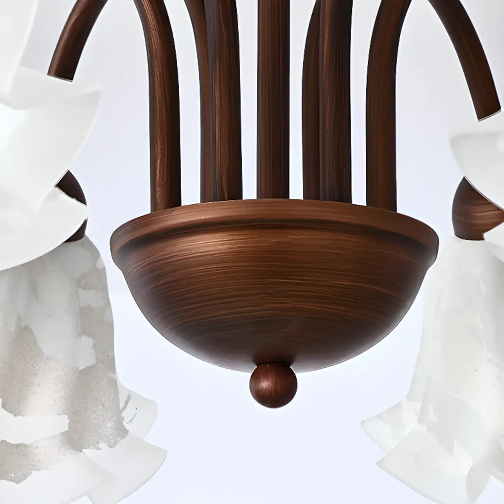 Lustre géométrique en verre à DEL 3/8 pour salle à manger