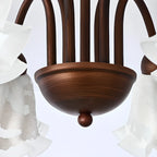Lustre géométrique en verre à DEL 3/8 pour salle à manger