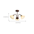 Lustre géométrique en verre à DEL 3/8 pour salle à manger