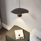 Suspension LED moderne à 2 lumières en acrylique noir, à intensité variable