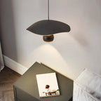 Suspension LED moderne à 2 lumières en acrylique noir, à intensité variable