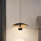 Suspension LED moderne à 2 lumières en acrylique noir, à intensité variable