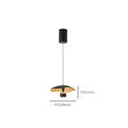 Suspension LED moderne à 2 lumières en acrylique noir, à intensité variable