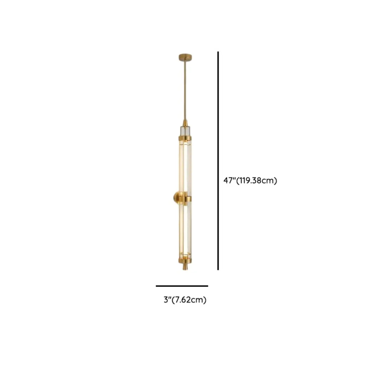 Applique murale cylindrique dorée avec 2 ampoules LED à lumière chaude