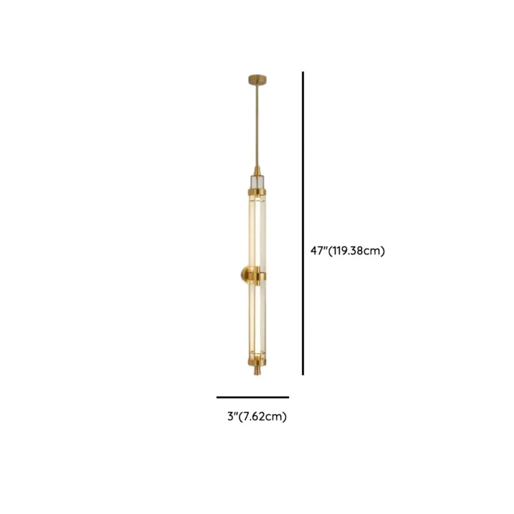 Applique murale cylindrique dorée avec 2 ampoules LED à lumière chaude