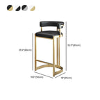 Tabouret de bar traîneau doré luxueux avec coussin en métal