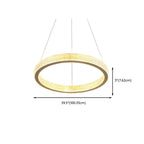 Lustre glamour doré à double anneau en cristal et LED LED