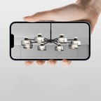 Lustre moderne rond en verre noir avec LED