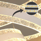 Lustre circulaire moderne en métal doré à LED