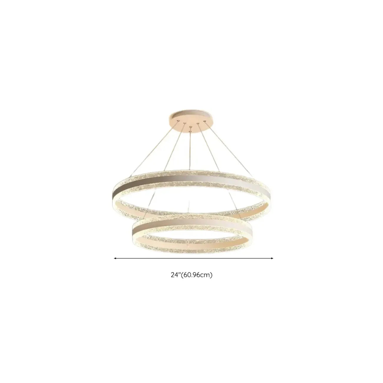 Lustre circulaire moderne en métal doré à LED