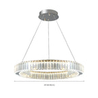 Lustre moderne glamour à double anneau de verre et LED