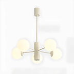 Lustre Sputnik minimaliste en verre sphérique blanc