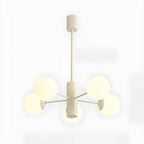 Lustre Sputnik minimaliste en verre sphérique blanc