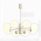 Lustre Sputnik minimaliste en verre sphérique blanc