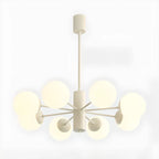 Lustre Sputnik minimaliste en verre sphérique blanc