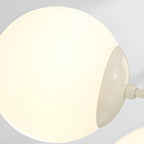 Lustre Sputnik minimaliste en verre sphérique blanc
