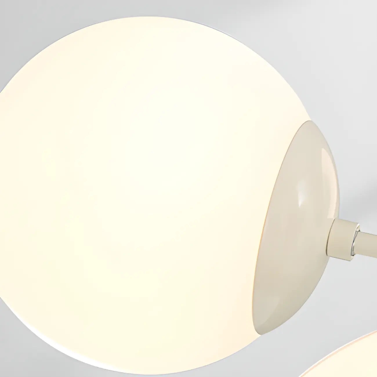 Lustre Sputnik minimaliste en verre sphérique blanc