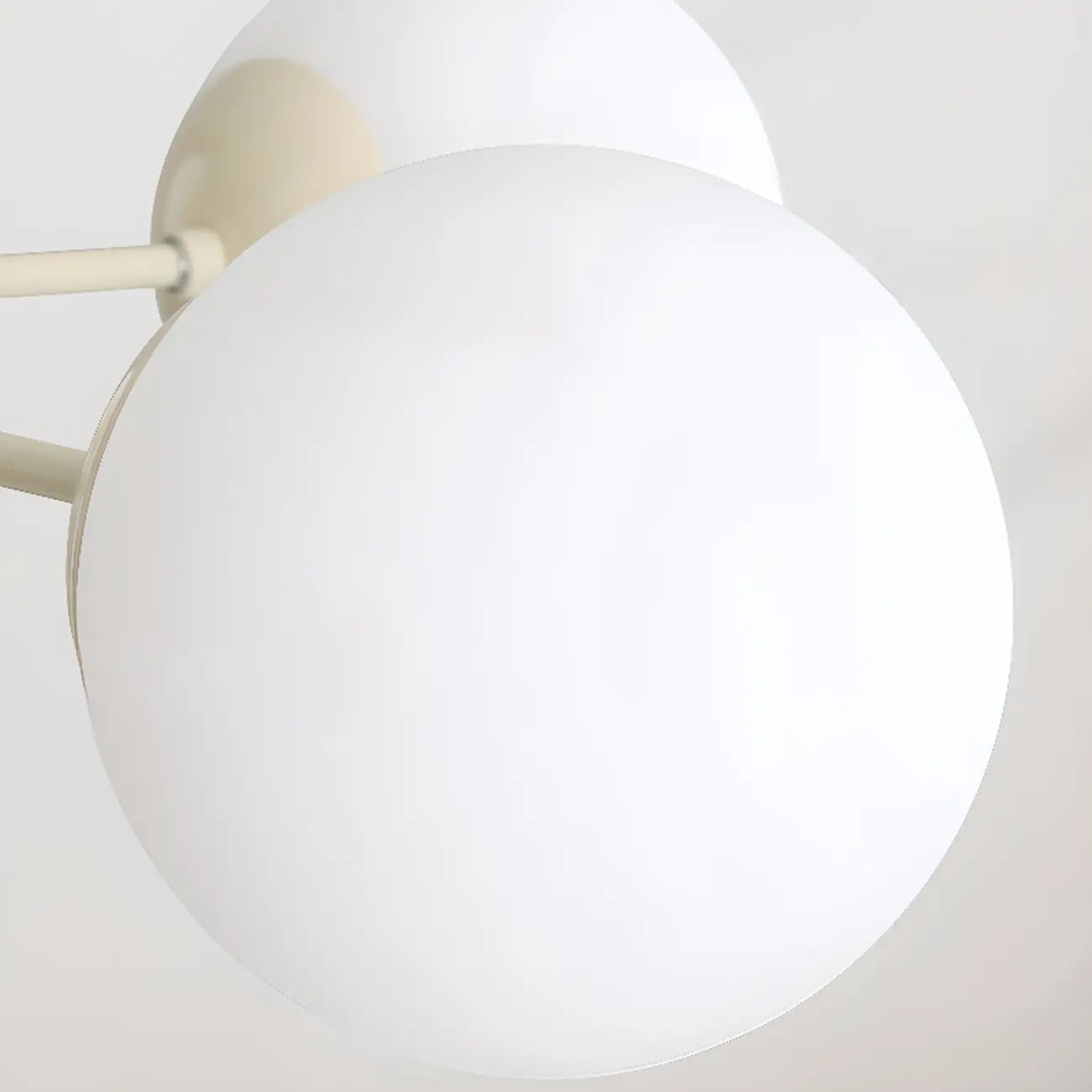 Lustre Sputnik minimaliste en verre sphérique blanc