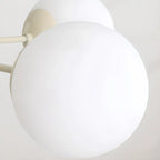 Lustre Sputnik minimaliste en verre sphérique blanc