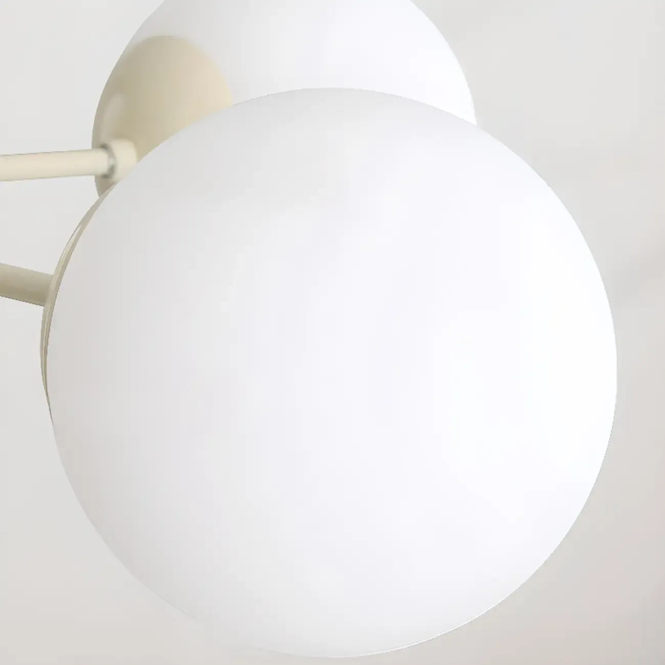 Lustre Sputnik minimaliste en verre sphérique blanc