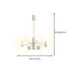 Lustre Sputnik minimaliste en verre sphérique blanc