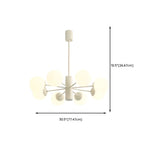Lustre Sputnik minimaliste en verre sphérique blanc