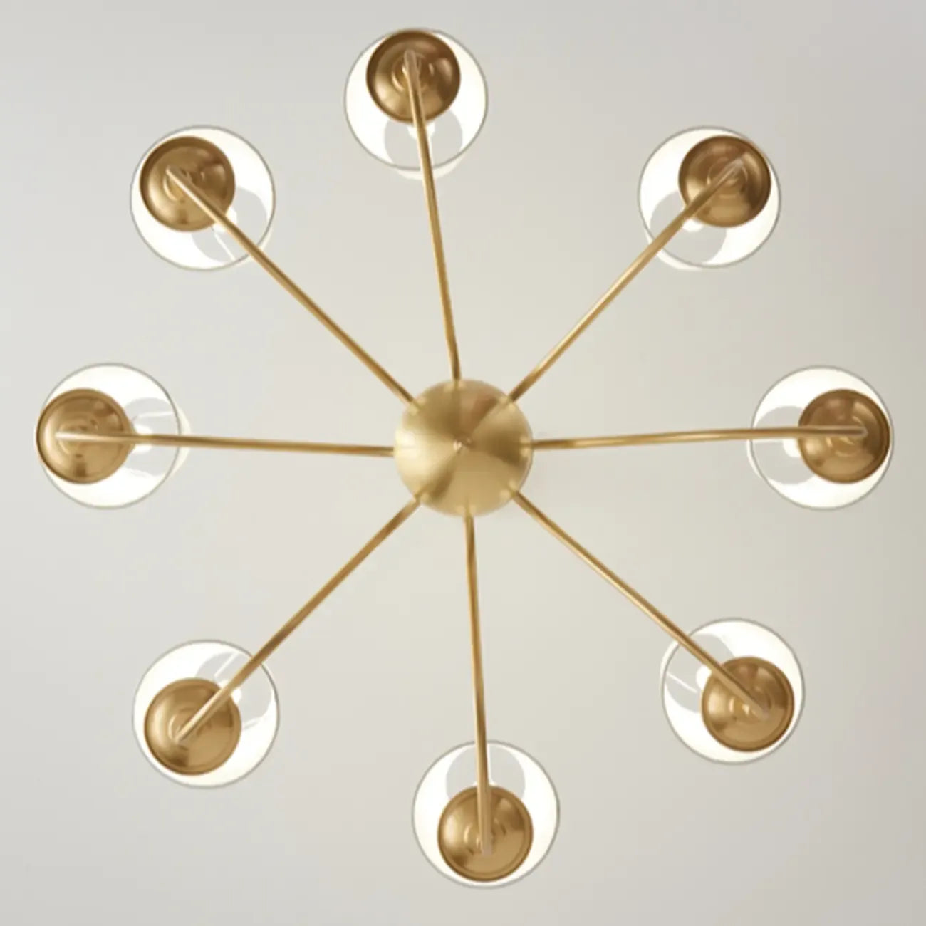 Lustre classique doré avec abat-jour élégant en tissu blanc