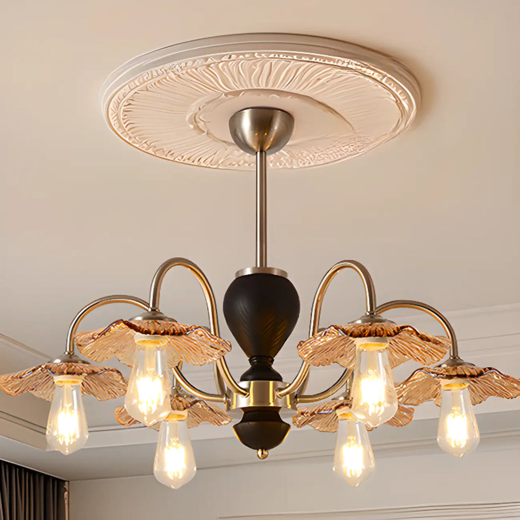 Lustre géométrique à grandes tiges pour salle à manger, 6/8 lumières
