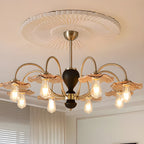 Lustre géométrique à grandes tiges pour salle à manger, 6/8 lumières