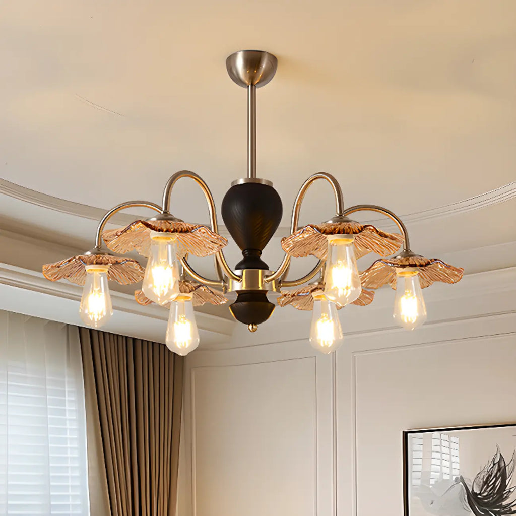 Lustre géométrique à grandes tiges pour salle à manger, 6/8 lumières