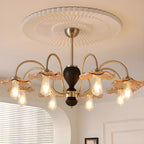 Lustre géométrique à grandes tiges pour salle à manger, 6/8 lumières