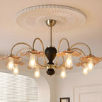 Lustre géométrique à grandes tiges pour salle à manger, 6/8 lumières