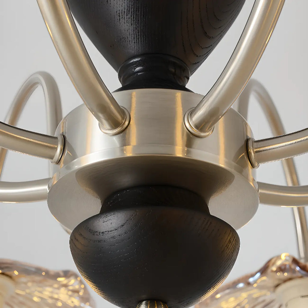 Lustre géométrique à grandes tiges pour salle à manger, 6/8 lumières