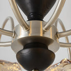 Lustre géométrique à grandes tiges pour salle à manger, 6/8 lumières