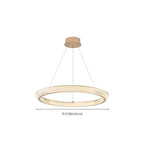 Lustre LED glamour en cristal doré à plusieurs cercles