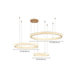Lustre LED glamour en cristal doré à plusieurs cercles