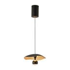 Suspension moderne noire à 2 lumières, hauteur réglable