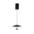 Suspension moderne noire à 2 lumières, hauteur réglable