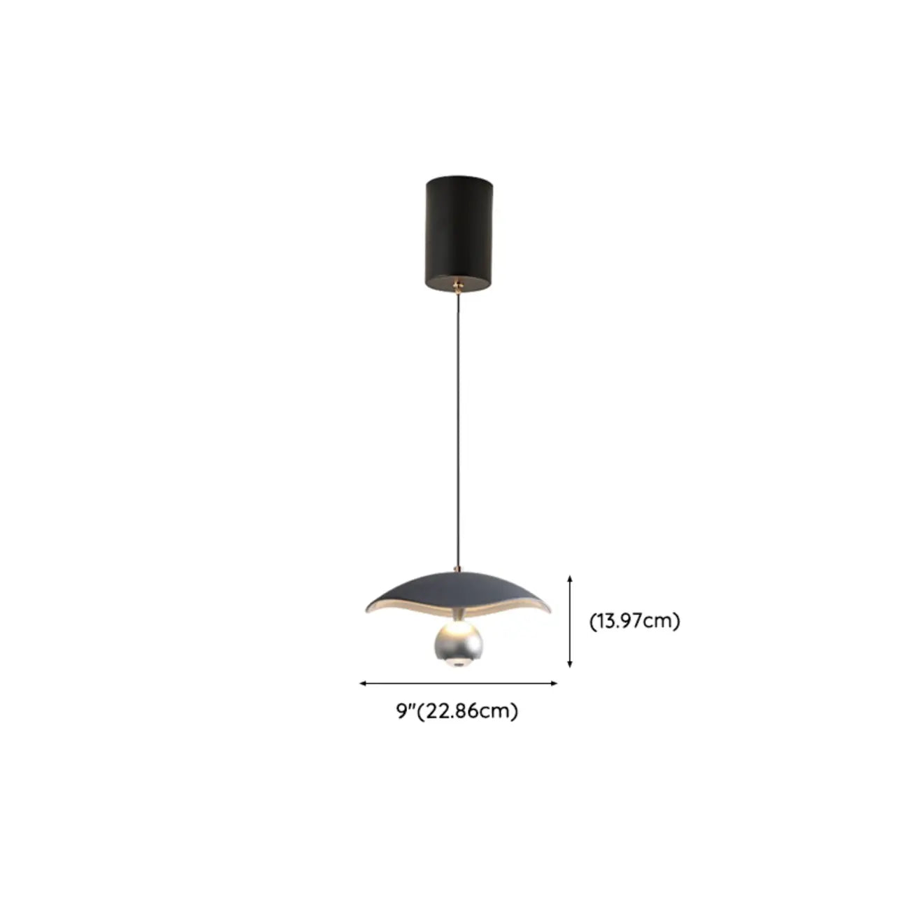 Suspension moderne noire à 2 lumières, hauteur réglable