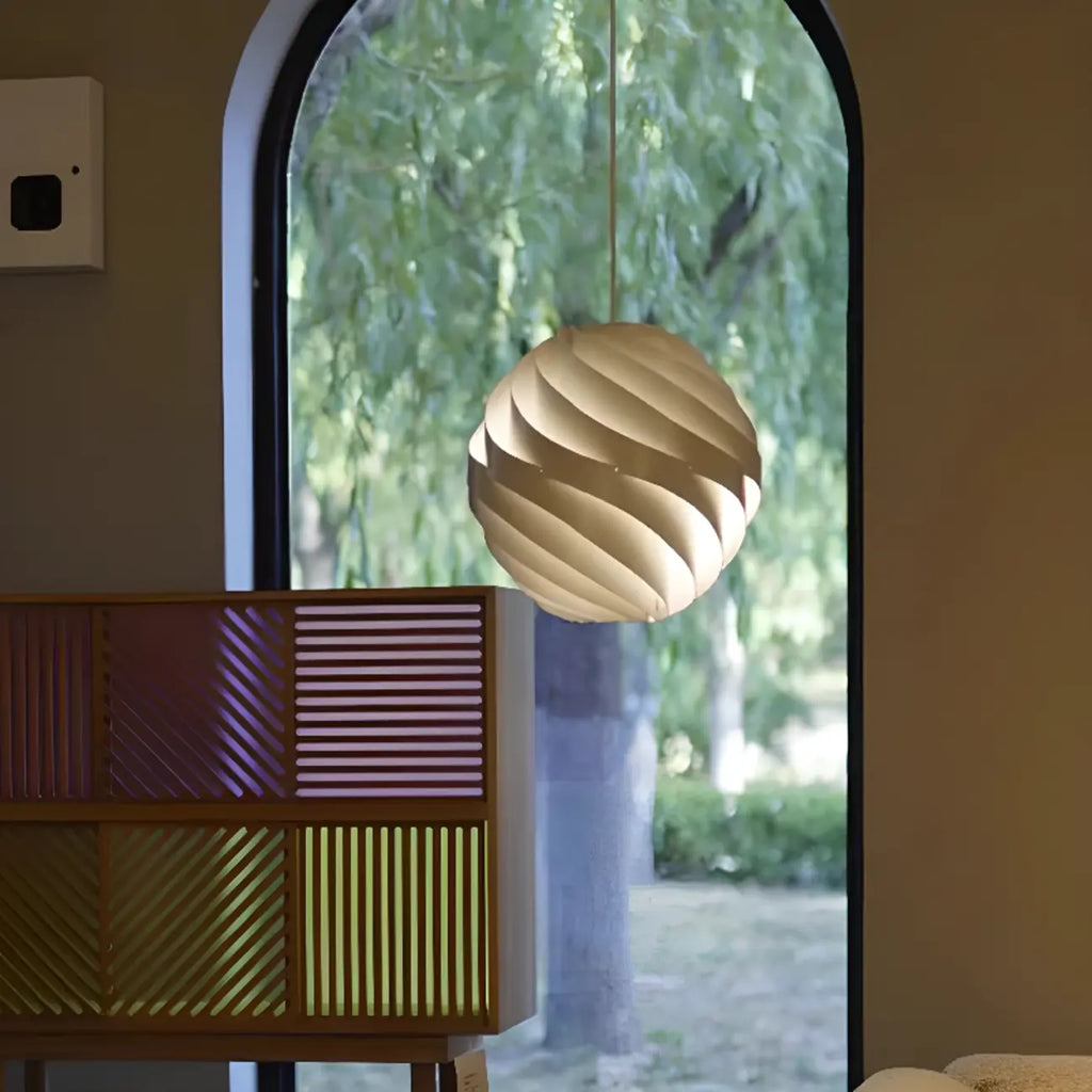 Lampadario a sospensione a globo in alluminio artistico per isola cucina