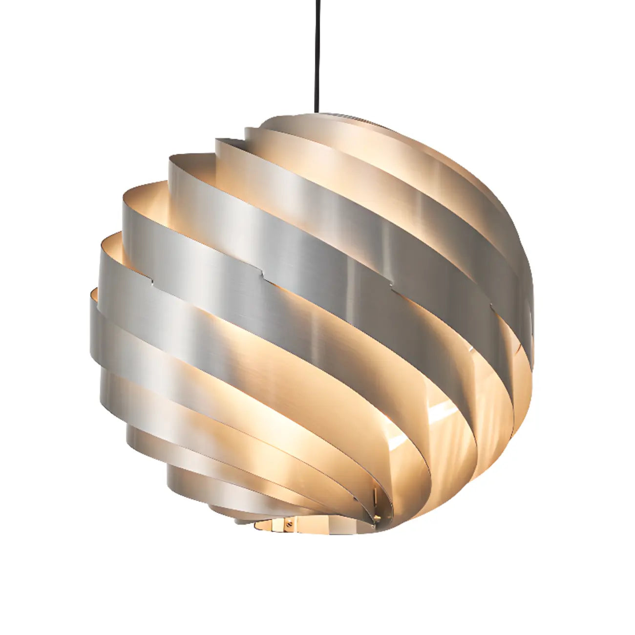 Lampadario a sospensione a globo in alluminio artistico per isola cucina