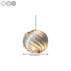 Lampadario a sospensione a globo in alluminio artistico per isola cucina