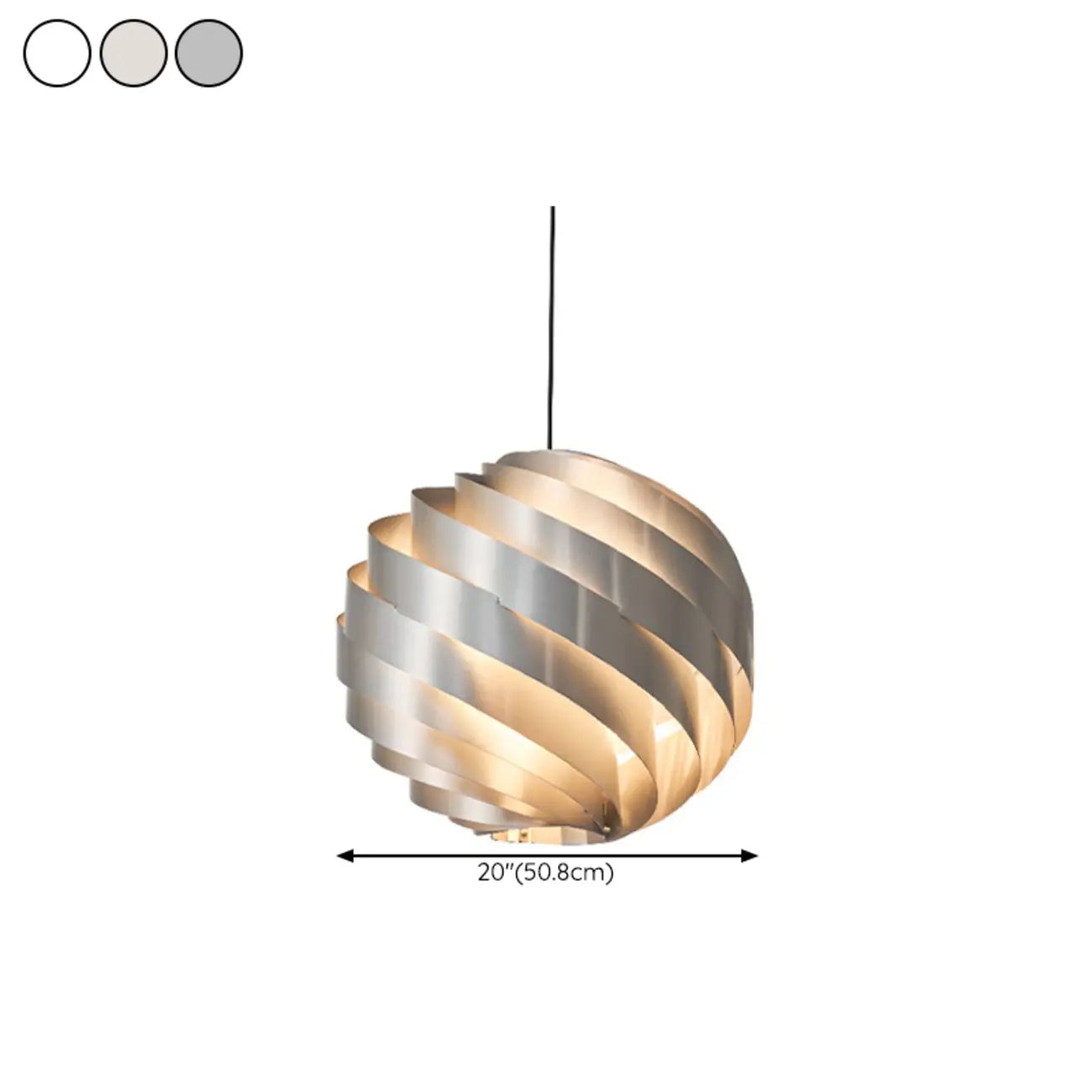Lampadario a sospensione a globo in alluminio artistico per isola cucina