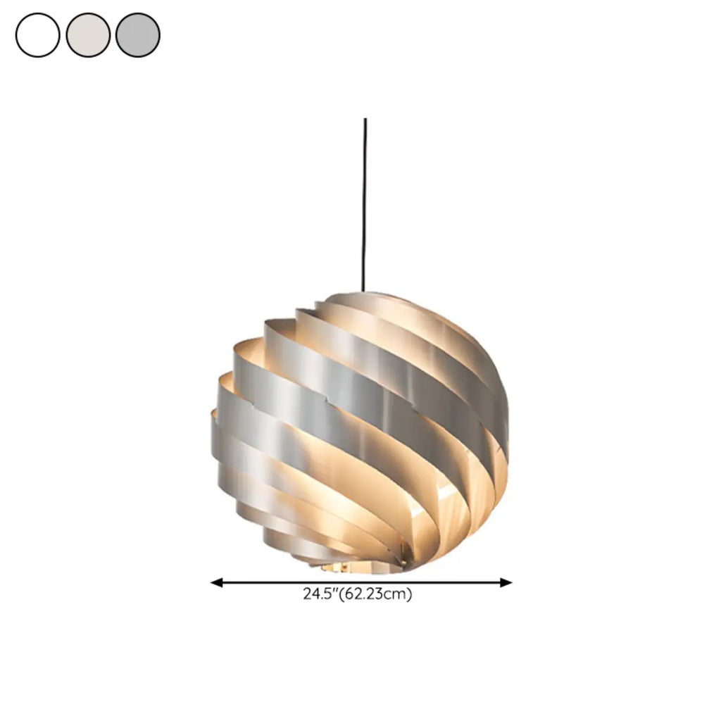 Lampadario a sospensione a globo in alluminio artistico per isola cucina