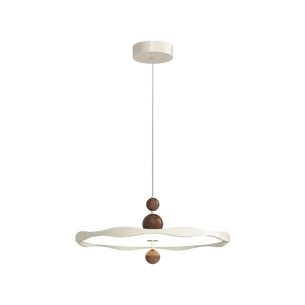 Suspension ronde blanche à intensité variable pour îlot de cuisine