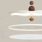 Suspension ronde blanche à intensité variable pour îlot de cuisine