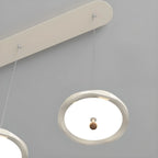 Suspension ronde blanche à intensité variable pour îlot de cuisine